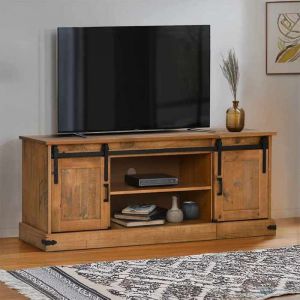 VidaXL Meuble tv halden 2 portes coulissantes 150x40x60 cm bois massif