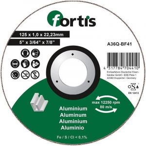 Fortis Disque de coupe ALU-NE 125 x 10mm courb&eacute;