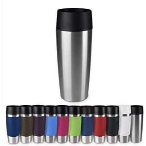 Image de Emsa 513351 travel mug - mug isotherme fermeture par pression quick press 100% hermétique 0.36 l argent