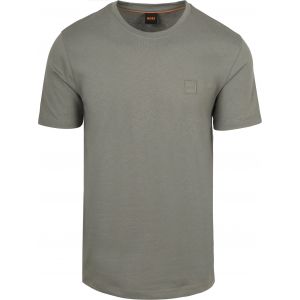 Boss Effect Hommes Tales T-Shirt en Jersey de Coton avec Patch Logo