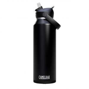 Camelbak Bouteille isotherme Thrive Flip Straw, acier inoxydable, Bouteille, Noir, 740 ml
