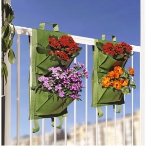 Catral Jardin balcon 4 poches - Vert - Vendu par 2 GARDEN