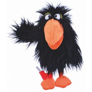 Image de Peluche marionnette Corbeau messager Thank you - 32 cm - Living Puppets