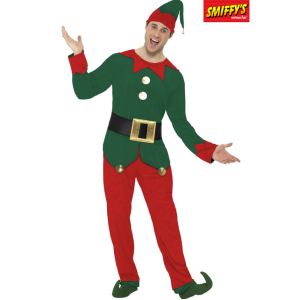 Smiffy's Déguisement elfe homme Noël (taille M ou L)