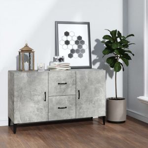 VidaXL Buffet Gris béton 100x36x60 cm Bois d'ingénierie 812523