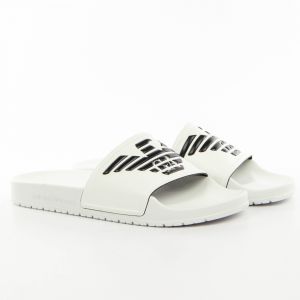 Emporio Armani Claquette GA eagle Homme Blanc