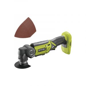 Ryobi Pack - Multitool R18MT-0 - 18V One+ sans batterie ni chargeur - Kit 10 triangles abrasifs RAK10MT