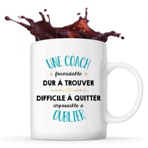 Mug Formidable Coach blanc | Idée Tasse Cadeau Travail Boulot Métier Retraite Collègue Femme