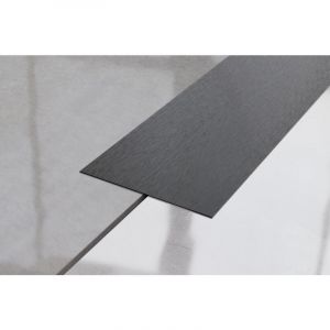 Ilcom - Bande murale décorative en acier inoxydable 10cm x 244cm - Noir satiné