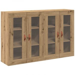 VidaXL Armoires Murales 2 pcs en Chêne Artisan 69,5 x 34 x 90 cm en Bois d'Ingénierie