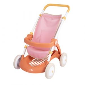 Smoby Baby Nurse - Poussette - pour Poupons Jusqu'à 42 cms - Hauteur de Poignée 58 cms - Poche et Panier de Rangement - A Partir de 18 Mois - Fabrication Espagnole
