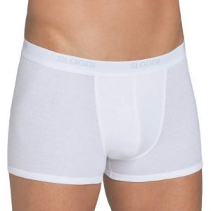 Sloggi 1 Boxer Basic Short Homme Coton Blanc/Noir/Gris - Blanc - Medium