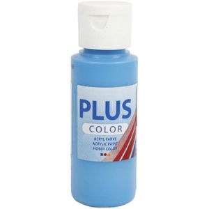 Plus color Peinture acrylique - 60 ml - Bleu océan