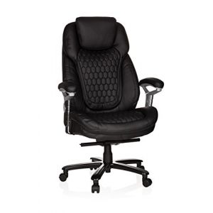 hjh OFFICE Fauteuil de bureau XXL PULLMANN simili-cuir noir