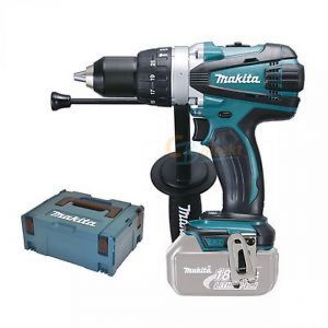 Makita DHP 458 Y1J Perceuse-visseuse &agrave; percussion sans fil 18V 91Nm + Coffret Makpac + 1x Batterie 1,5 Ah - sans chargeur