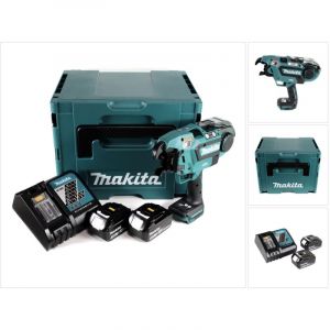 Makita DTR 180 RFJ Connecteur d'armature sans fil 18V Brushless pour fil d'armature 0,8mm dans Makpac + 2x 3,0Ah batterie +