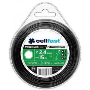Cellfast Fil De Coupe Fil De Débroussailleuse Renforcé Acier Trempé Et Résistant Premium Rond 2,4 mm 15 m
