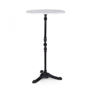 Image de Blumfeldt Table de bar Patras Taverna - plateau 60cm marbre blanc