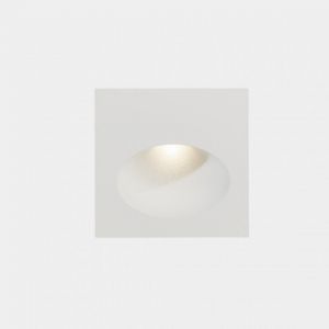 Lumiere Leds C4 Bat Square Ovale Applique Murale Encastr&eacute;e Ext&eacute;rieure led Carr&eacute; Blanc IP65 2.2W 2700K