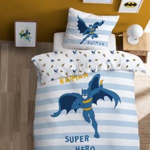 Parure de lit imprimée 100% coton BATMAN TEAM 140x200 cm