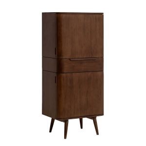 Armoire en bois de manguier foncé Aléna