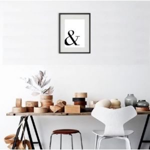 Shot Cadre Photo & 30x40cm avec P e Partout Tableau Bois Verre (NOIR)