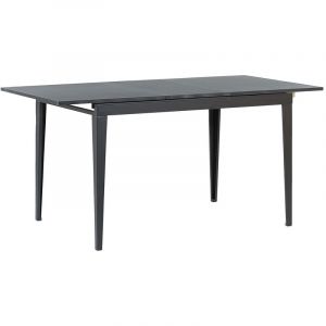 Image de Beliani Table de salle à manger extensible noire 120/160 x 80 cm NORLEY