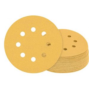 Image de Bosch Professional 50x Feuilles abrasives Expert C470 à 8 trous (pour Bois dur, Peinture sur bois, Ø 125 mm, Grain 80, Accessoires Ponceuse excentrique)