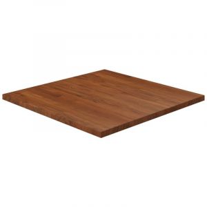 VidaXL Dessus de table carr&eacute; Marron fonc&eacute;70x70x2,5cm Bois ch&ecirc;ne trait&eacute;