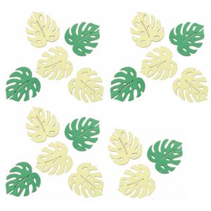 Ruedelafete Sachet de 18 Feuilles Tropicales en bois à disperser 3,5cm