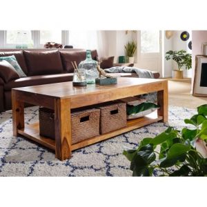 Image de Table basse 120x75 Acacia laqué Miel oxford 0318 - brun