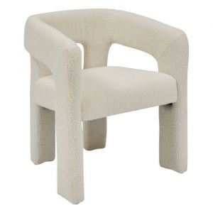 Atmosphera Fauteuil Amos blanc L63xp57xH75cm créateur d'intérieur