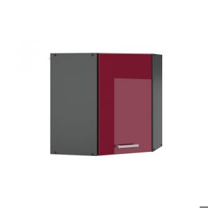 Meuble mural d'angle "R-Line" 57cm Bordeaux brillant/Anthracite Vicco