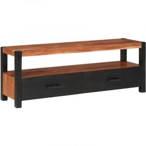 VidaXL Meuble de rangement multim&eacute;dia Marron Bois d'acacia massif