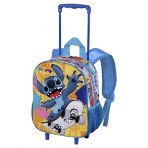Karactermania Sac à dos 3D à Roulettes Petit - Disney Lilo et Stitch Skater - Jaune - Taille Unique