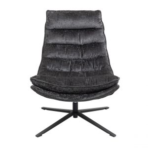 Fauteuil pivotant gris foncé Brava