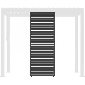 Persienne &agrave; lames orientables 100cm pour pergola aluminium anthracite