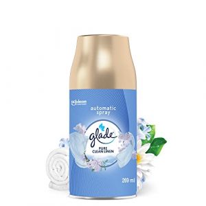 Glade Automatic Spray Recharge Pure Clean Linen - Infusé Aux Huiles Essentielles - Lot de 6