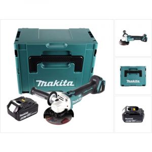 Makita DGA 504 G1J Meuleuse d'angle sans fil 18 V 125 mm brushless + 1x Batterie 6.0 Ah + Coffret Makpac - sans chargeur