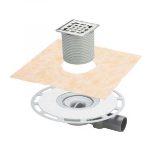 Viega Advantix Évacuation de salle de bains, set complet, pour une installation à plat DN 50, 565701,