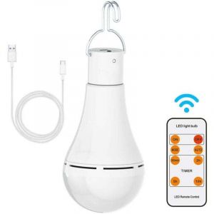 Usb Ampoule Rechargeable Avec Télécommande, 7W led Ampoules Batterie, E27 Tactile Dimmable Ampoule Avec Fonction de Synchronisation, Extérieur