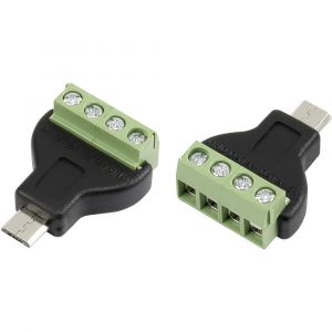 Tru Components Connectique USB avec connexions à visser mâle, droit MN-USB4M 1572338 Micro USB mâle type B 1 pc(s)