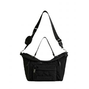 Image de Desigual Sac à main Prisma Libia en polyester recyclé matelassé en forme de fleurs Noir