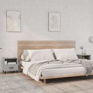 VidaXL Tables de chevet 2 pcs Gris béton Bois d'ingénierie - Gris