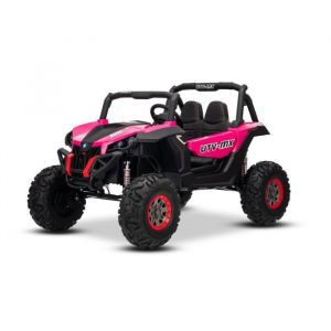 Image de 4x4 Voiture électrique pour enfants 24V 2 places NEUVE RSX Rose batterie lithium roues EVA télécommande MP3/USB/AUX 4x45 W