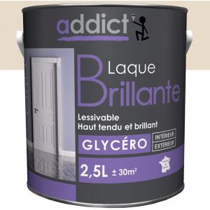 Addict Peinture laque multicouche Brillante 2,5 L - Blanc cass&eacute; - ADD111332