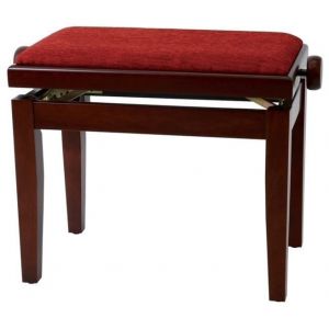 Image de Gewa Banquette de piano Deluxe en acajou mat avec housse bordeaux