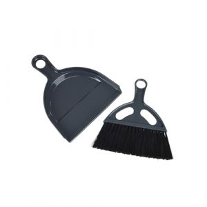 Homéa, Mini Pelle et Balayette Plastique 17X20 cm Anthracite