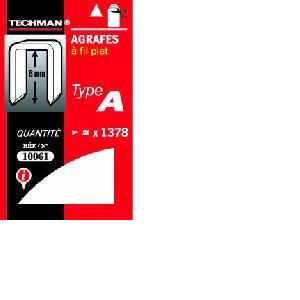 Techman AGRAFES FIL PLAT TYPE A 8MM