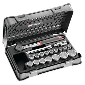 Facom Coffret douilles 1/2 12 pans m&eacute;triques - 19 pi&egrave;ces